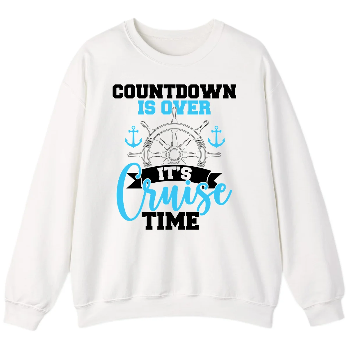 Countdown Is Over Cruise Time Sweatshirt in White