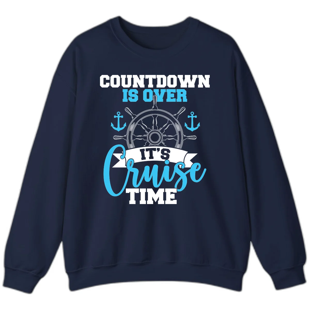 Countdown Is Over Cruise Time Sweatshirt in Navy