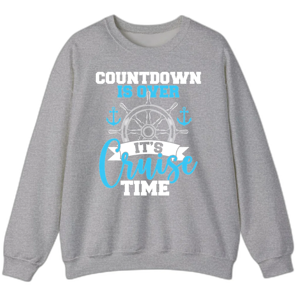 Countdown Is Over Cruise Time Sweatshirt in Sport Grey