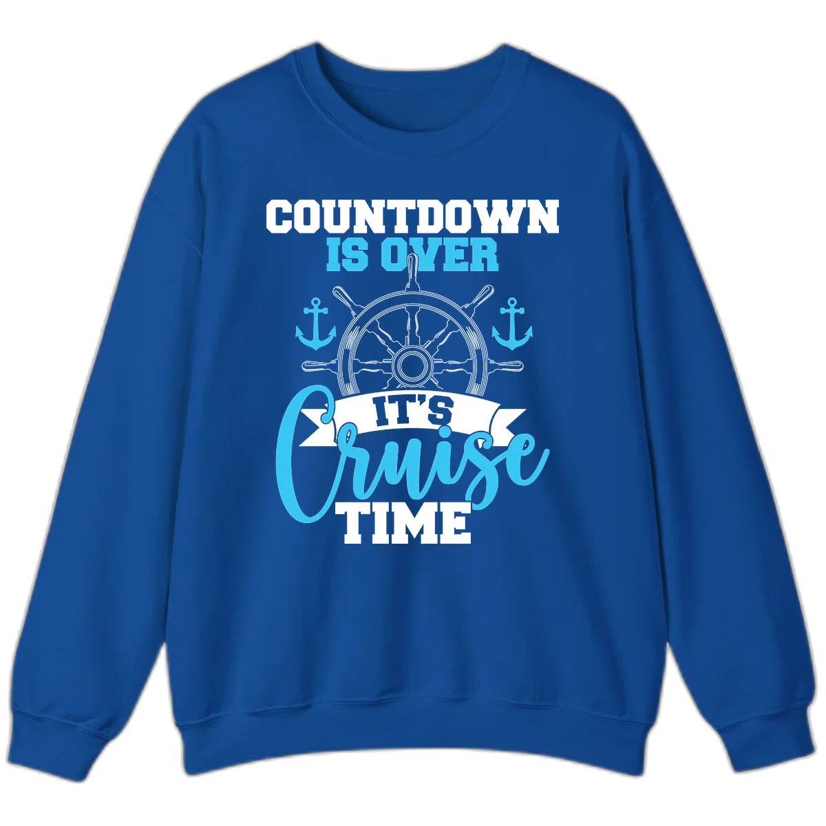 Countdown Is Over Cruise Time Sweatshirt in Royal