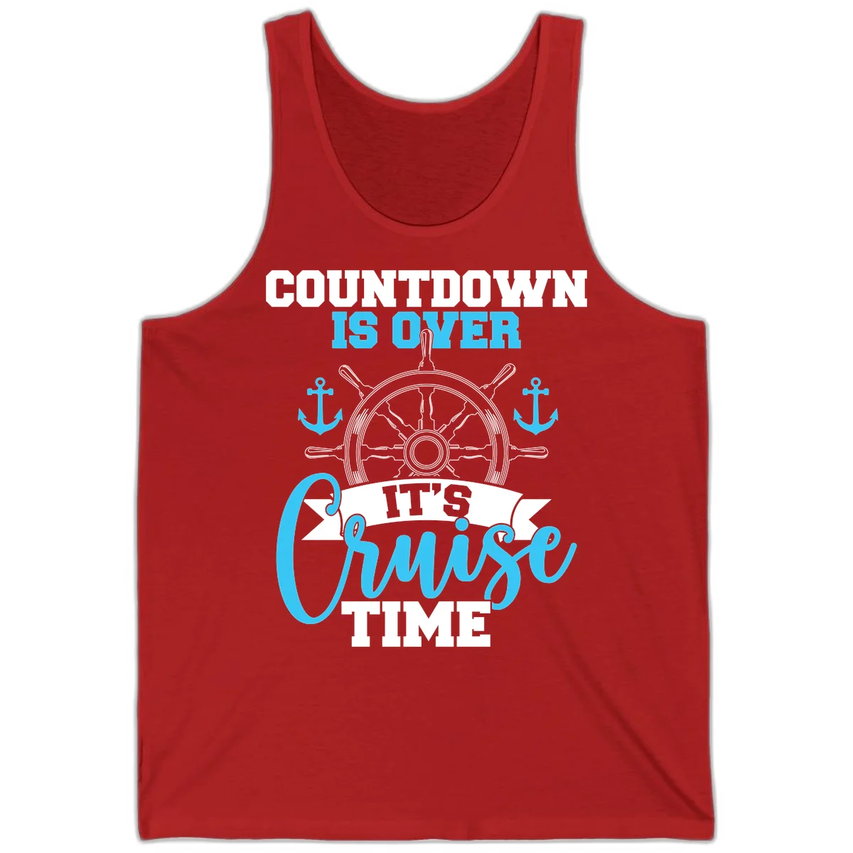 Countdown Is Over Cruise Time Tank Top in Red