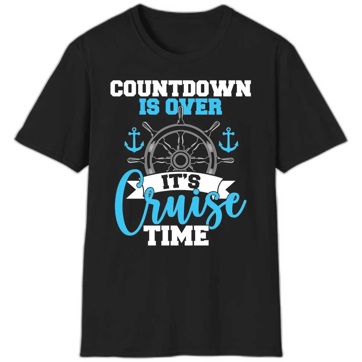 Countdown Is Over Cruise Time T-Shirt in Black