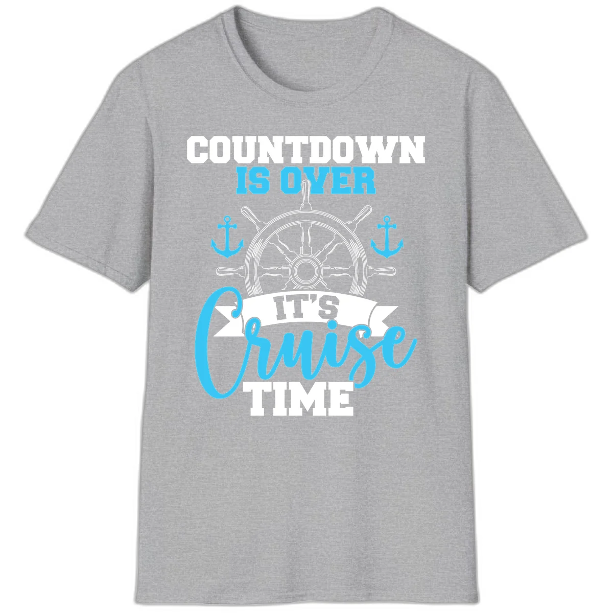 Countdown Is Over Cruise Time T-Shirt in Sport Grey