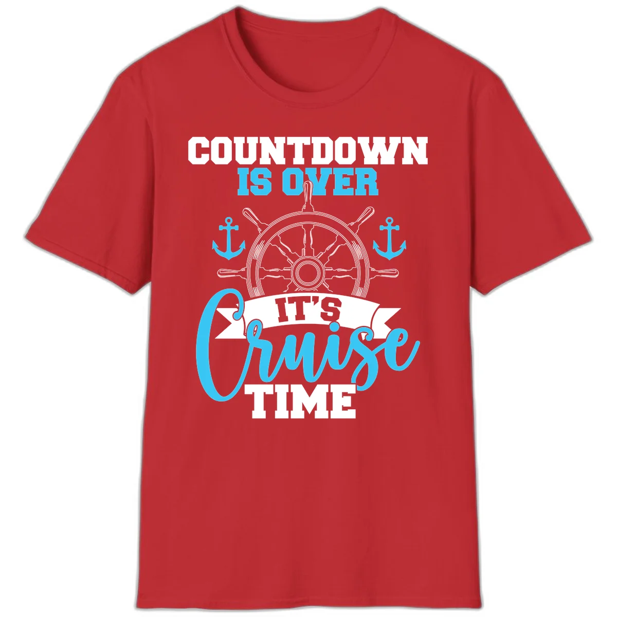 Countdown Is Over Cruise Time T-Shirt in Red