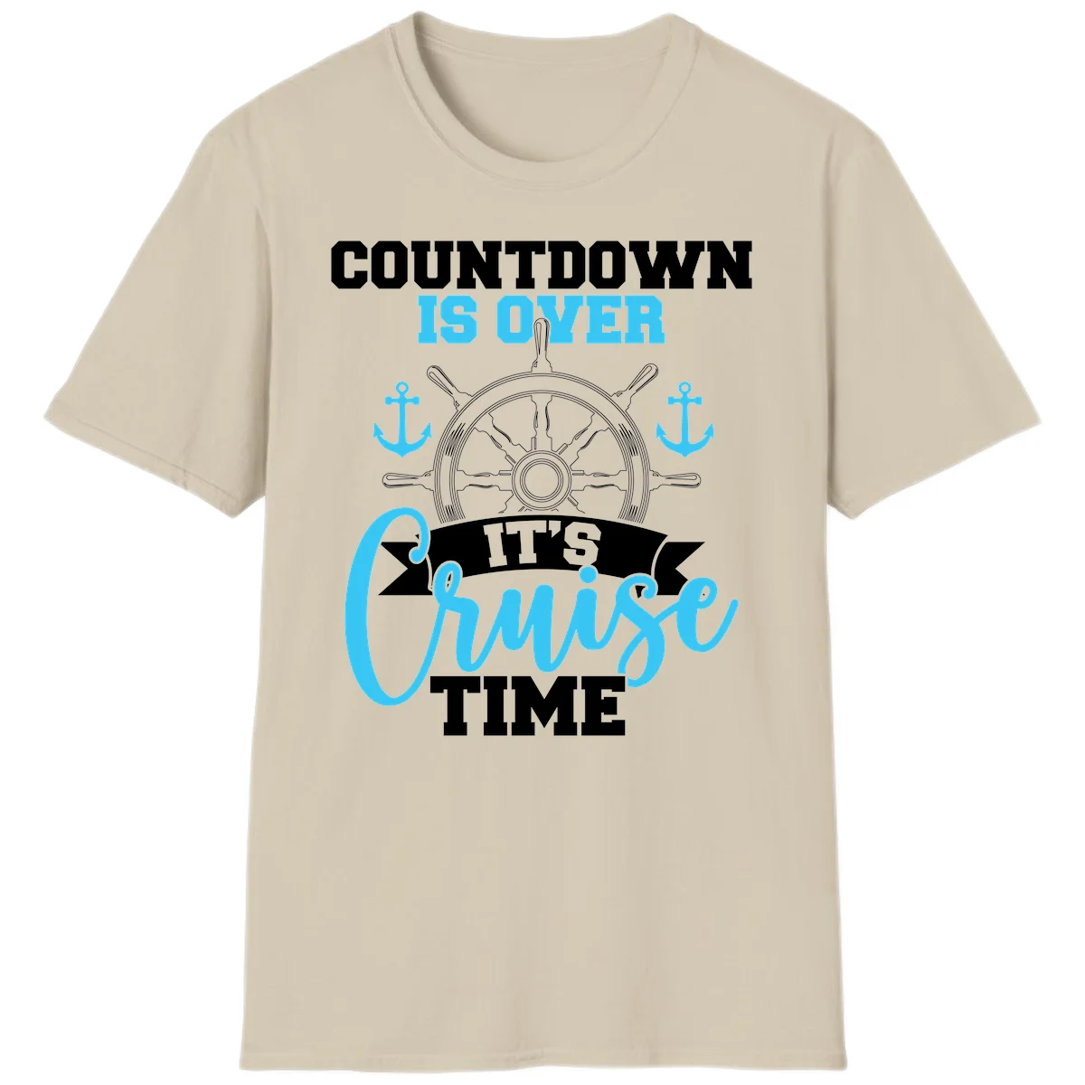 Countdown Is Over Cruise Time T-Shirt in Sand