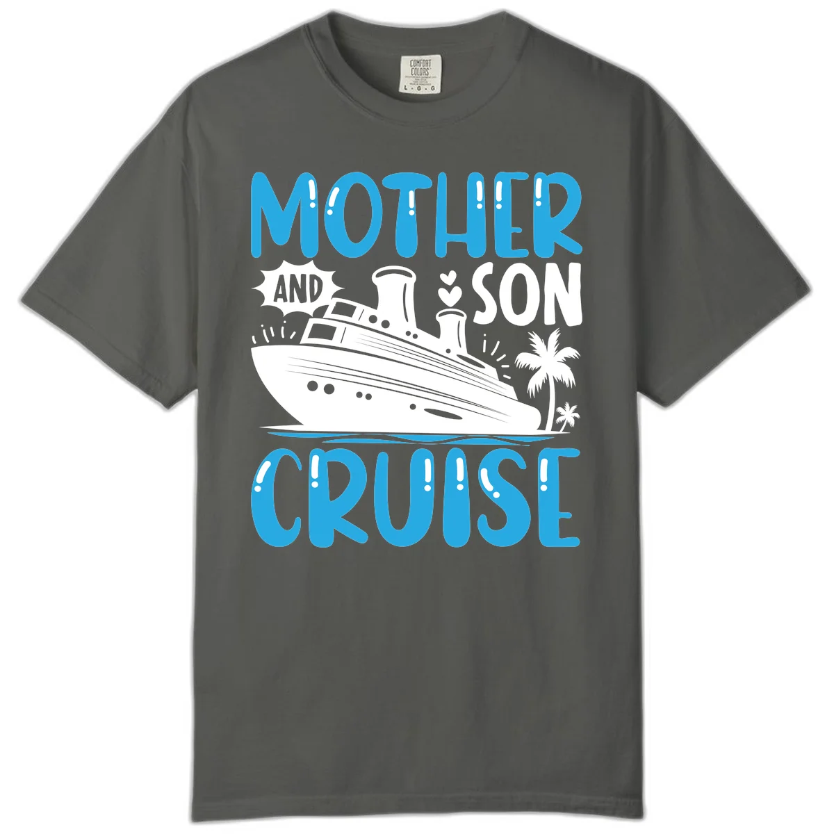 Mother And Son Cruise Comfort Colors T-Shirt in Pepper