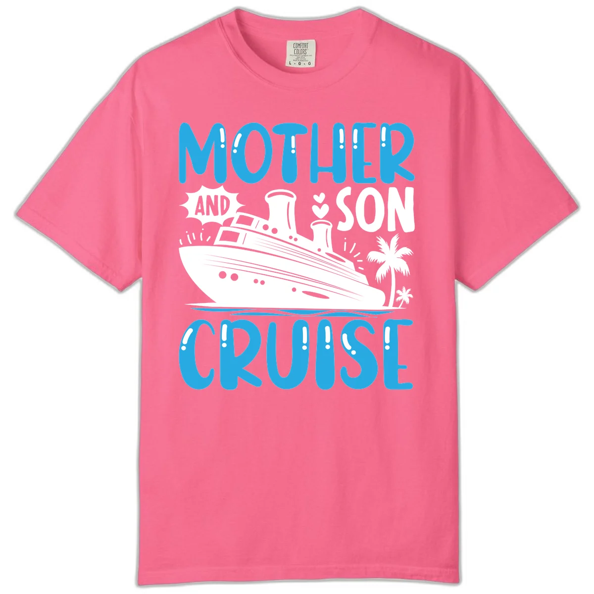 Mother And Son Cruise Comfort Colors T-Shirt in Crunchberry