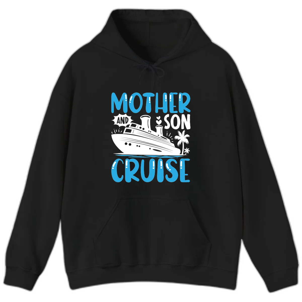 Mother And Son Cruise Matching Family Hoodie in Black