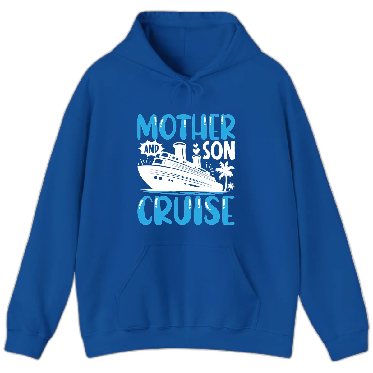 Mother And Son Cruise Matching Family Hoodie in Royal