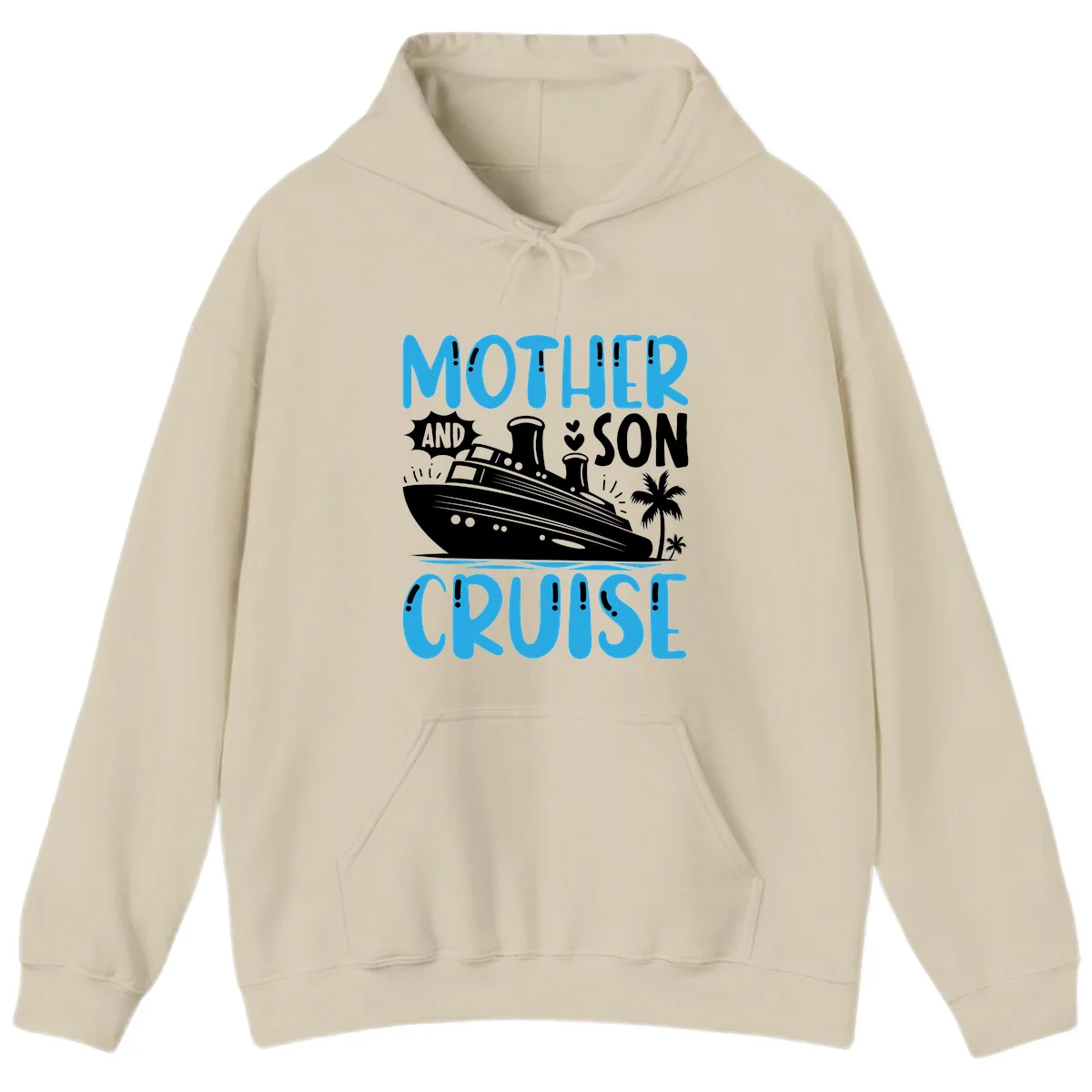 Mother And Son Cruise Matching Family Hoodie in Sand