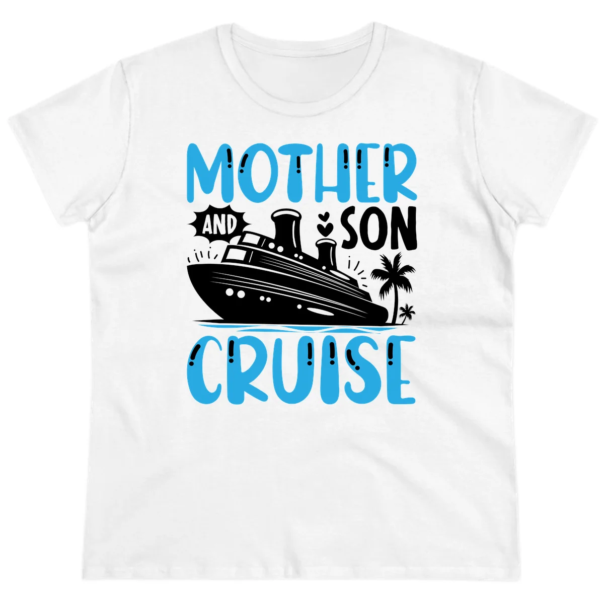 Mother And Son Cruise Matching Ladies T-Shirt in White