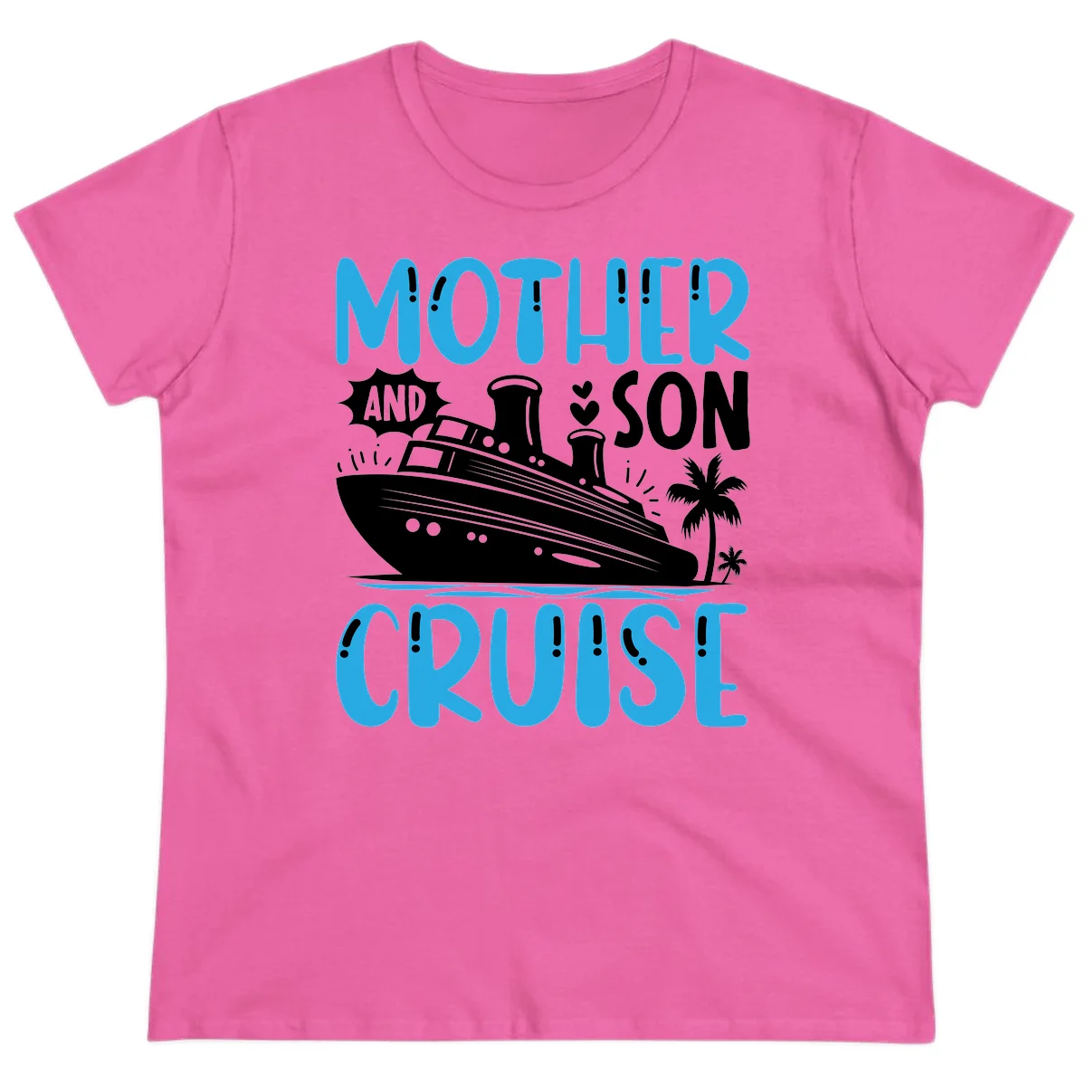 Mother And Son Cruise Matching Ladies T-Shirt in Azalea