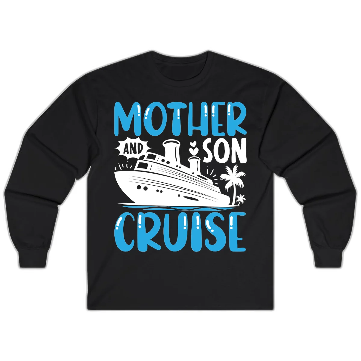 Mother And Son Cruise Long Sleeve T-Shirt in Black