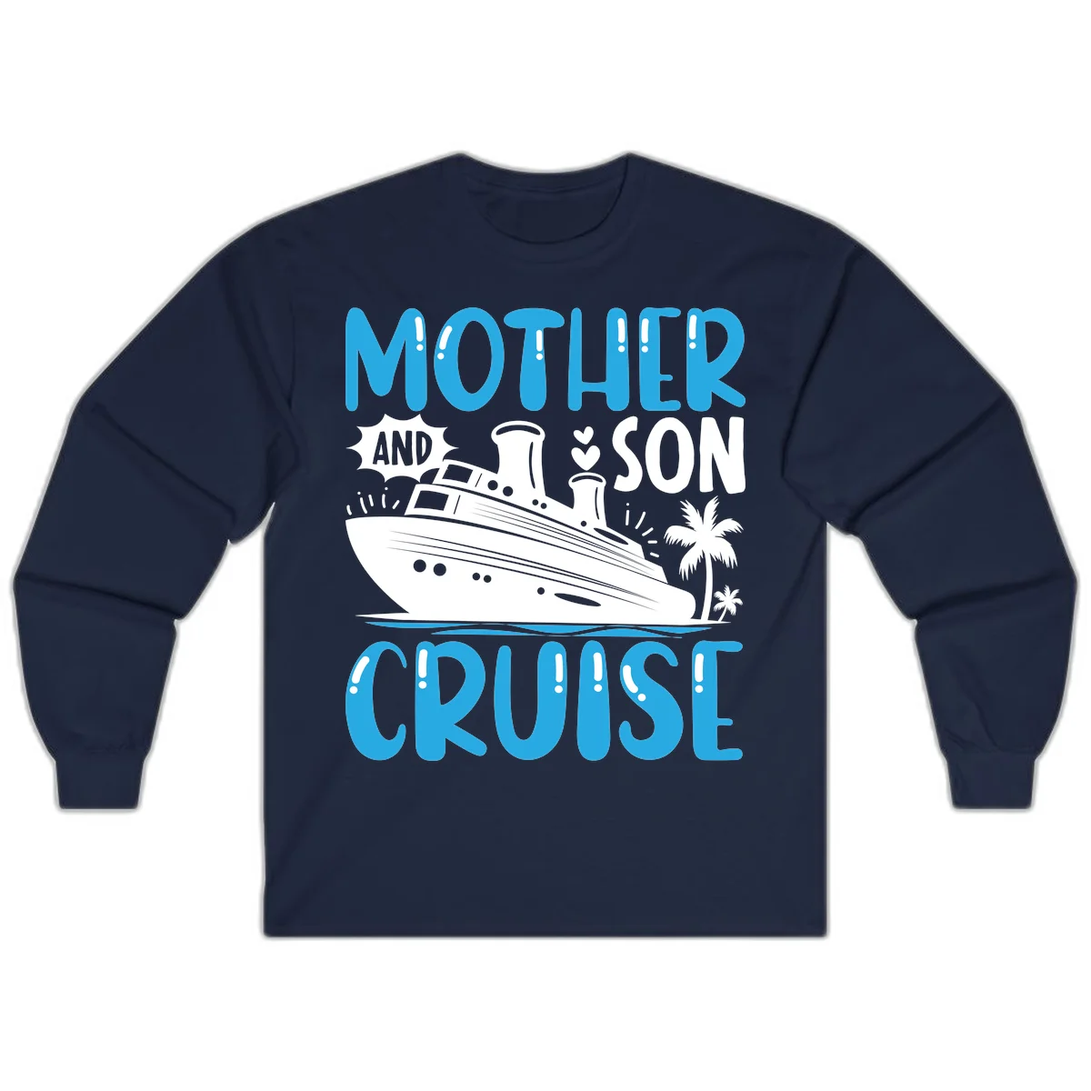 Mother And Son Cruise Long Sleeve T-Shirt in Navy