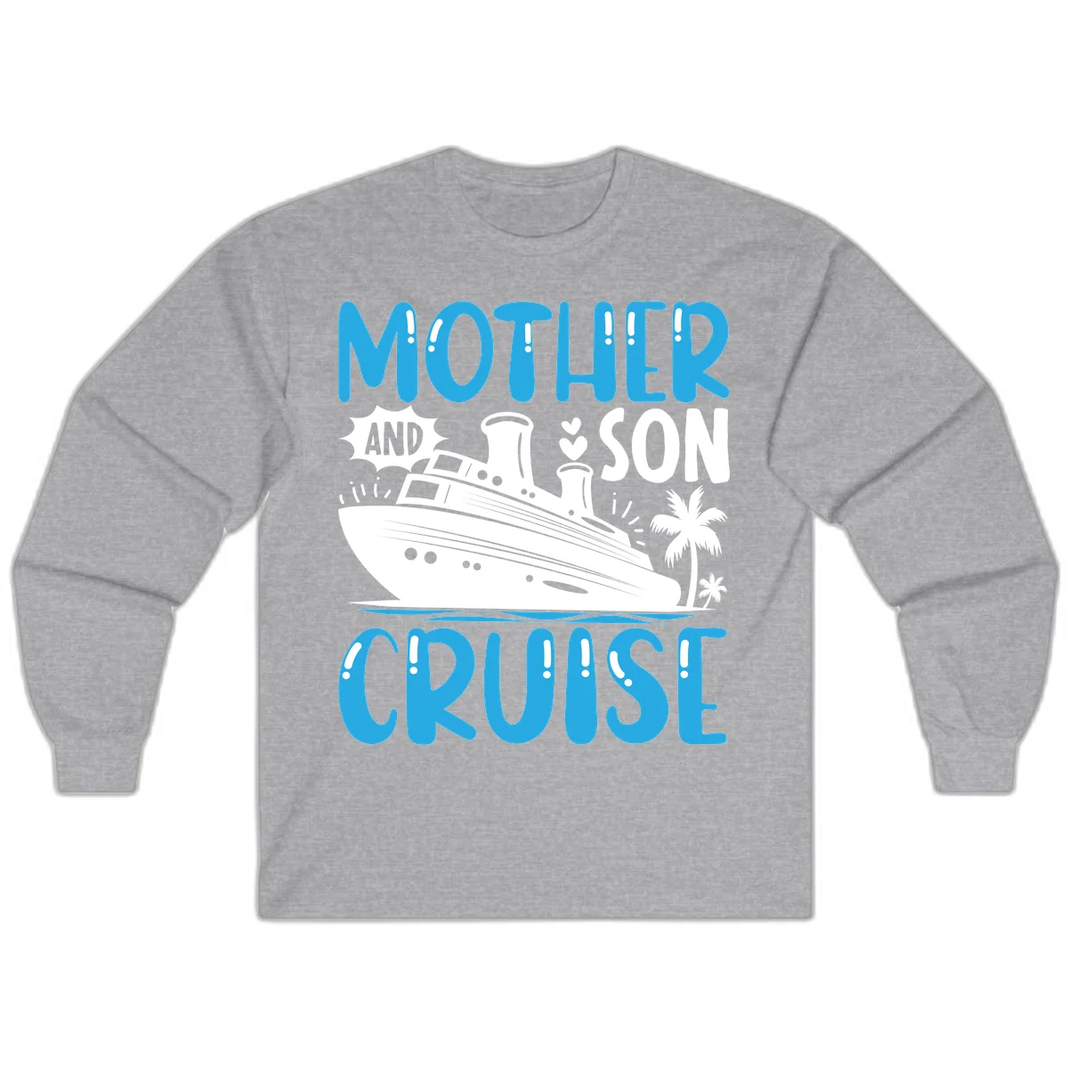 Mother And Son Cruise Long Sleeve T-Shirt in Sport Grey