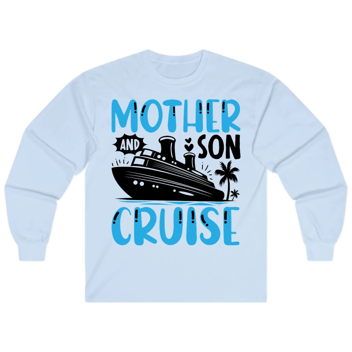 Mother And Son Cruise Long Sleeve T-Shirt in Light Blue