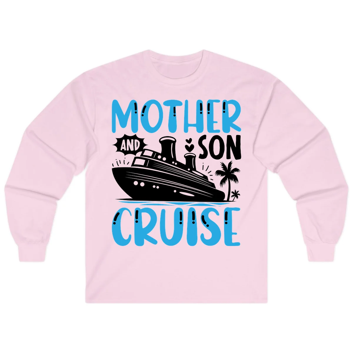 Mother And Son Cruise Long Sleeve T-Shirt in Light Pink