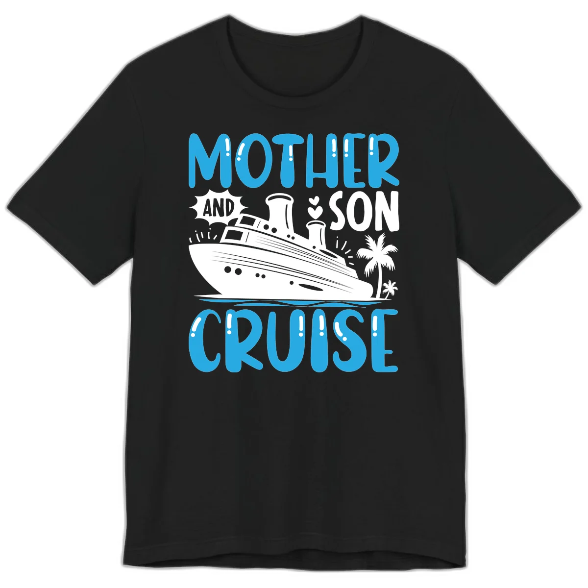 Mother And Son Cruise Matching Family Premium Tee in Black