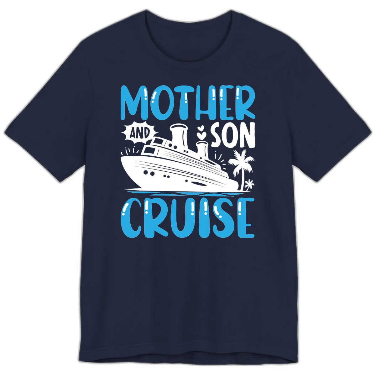 Mother And Son Cruise Matching Family Premium Tee in Navy