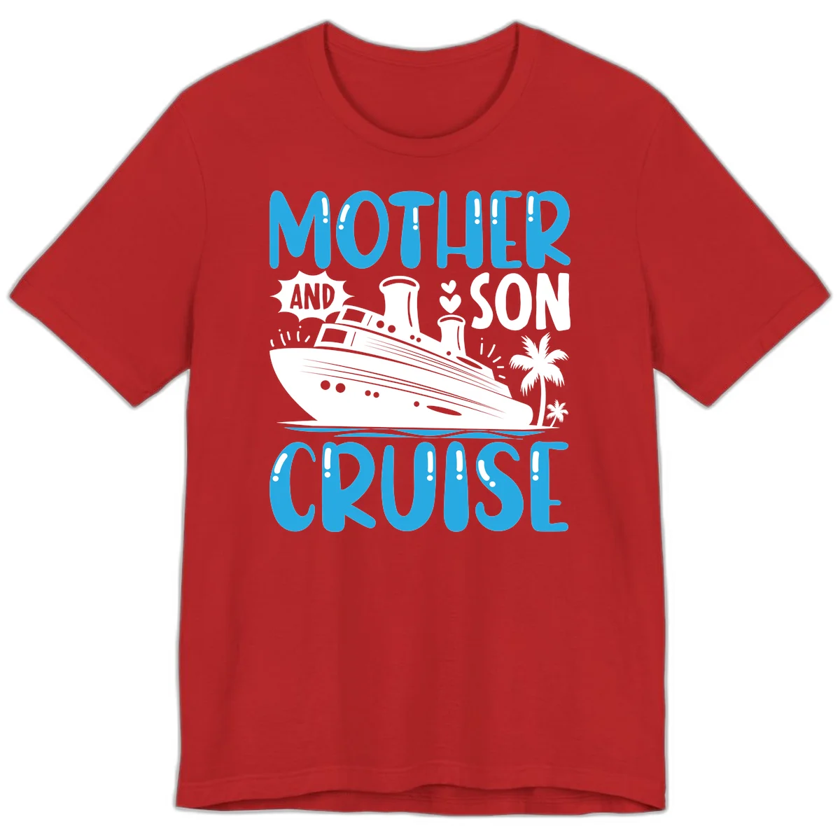Mother And Son Cruise Matching Family Premium Tee in Red