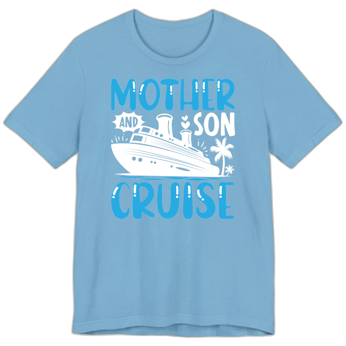 Mother And Son Cruise Matching Family Premium Tee in Ocean Blue
