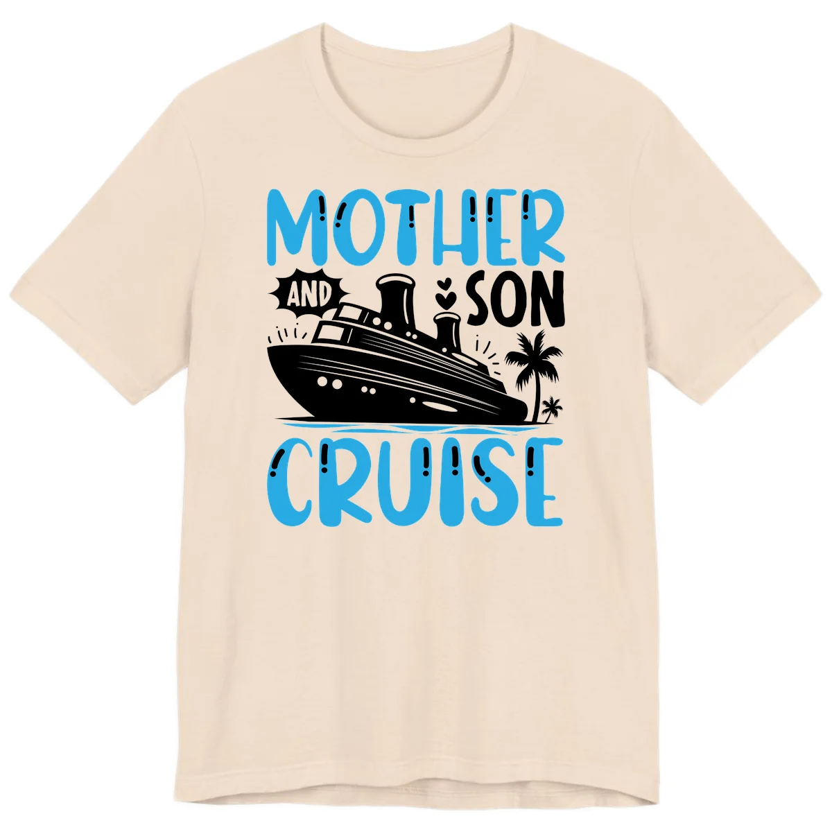 Mother And Son Cruise Matching Family Premium Tee in Soft Cream