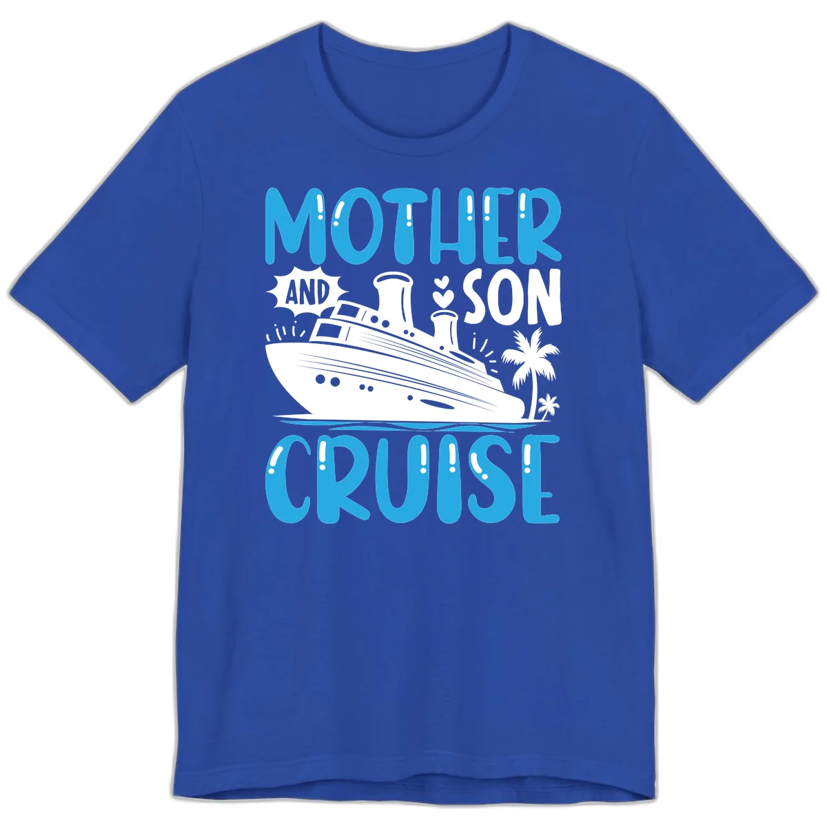 Mother And Son Cruise Matching Family Premium Tee in True Royal