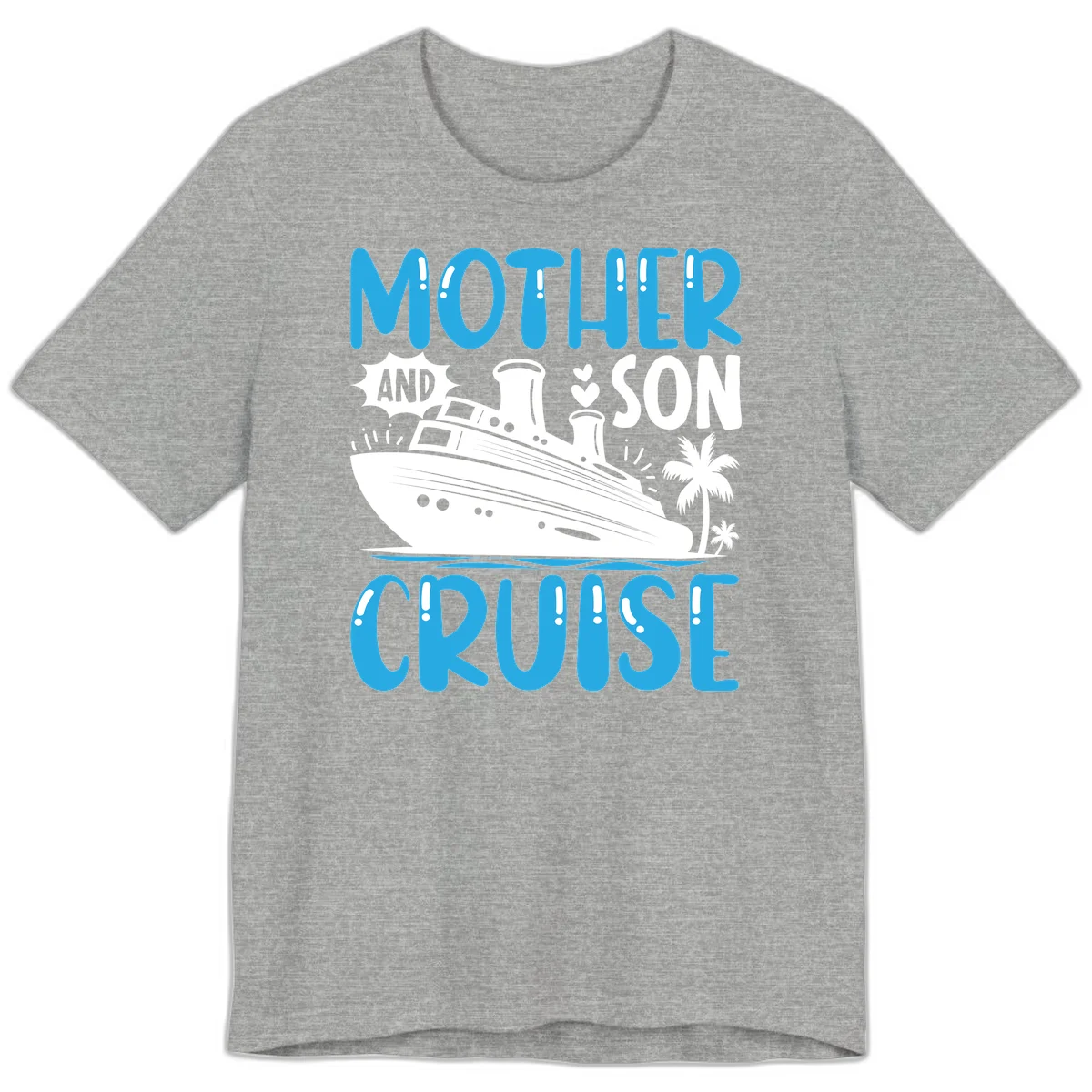 Mother And Son Cruise Matching Family Premium Tee in Athletic Heather