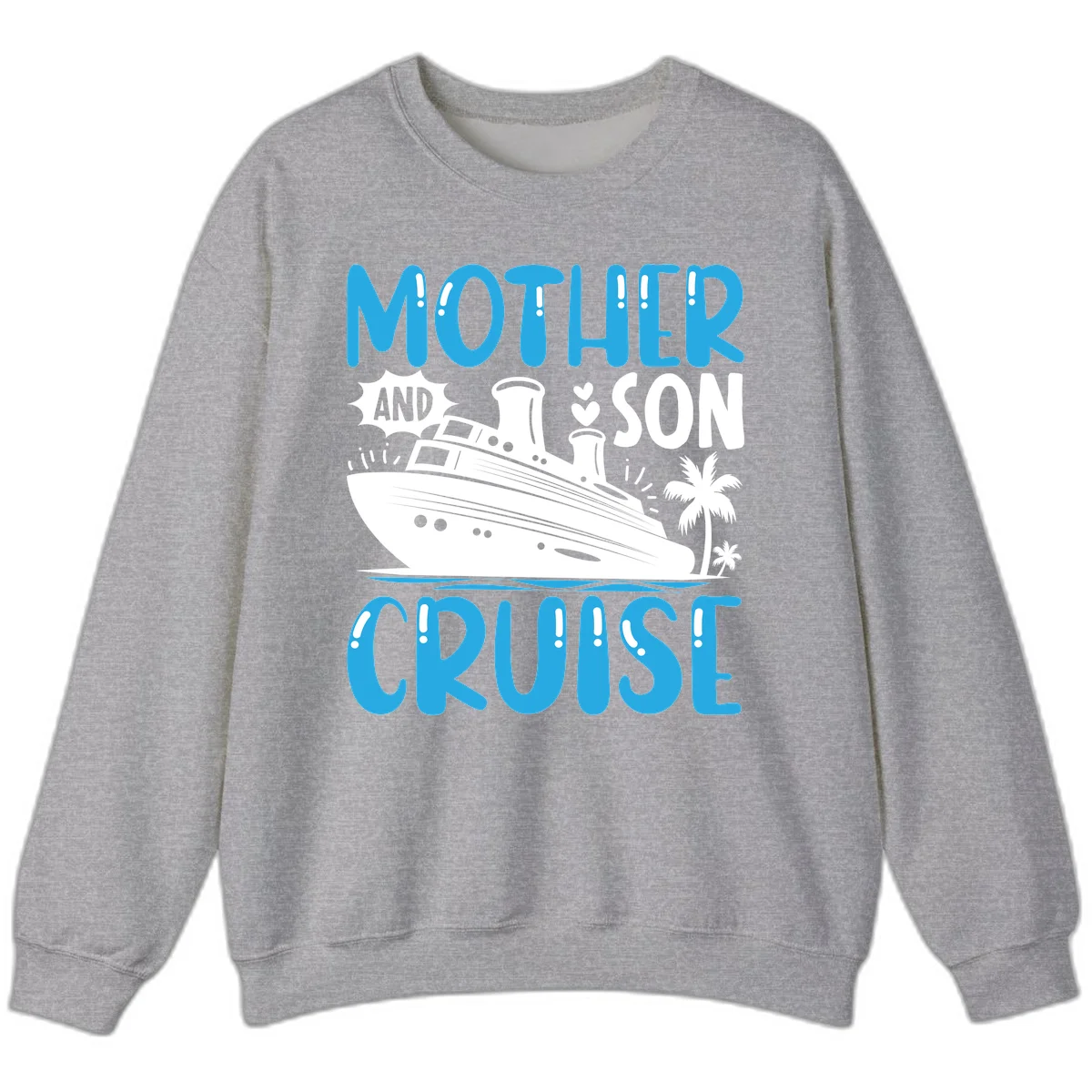 Mother And Son Cruise Crewneck Sweatshirt in Sport Grey
