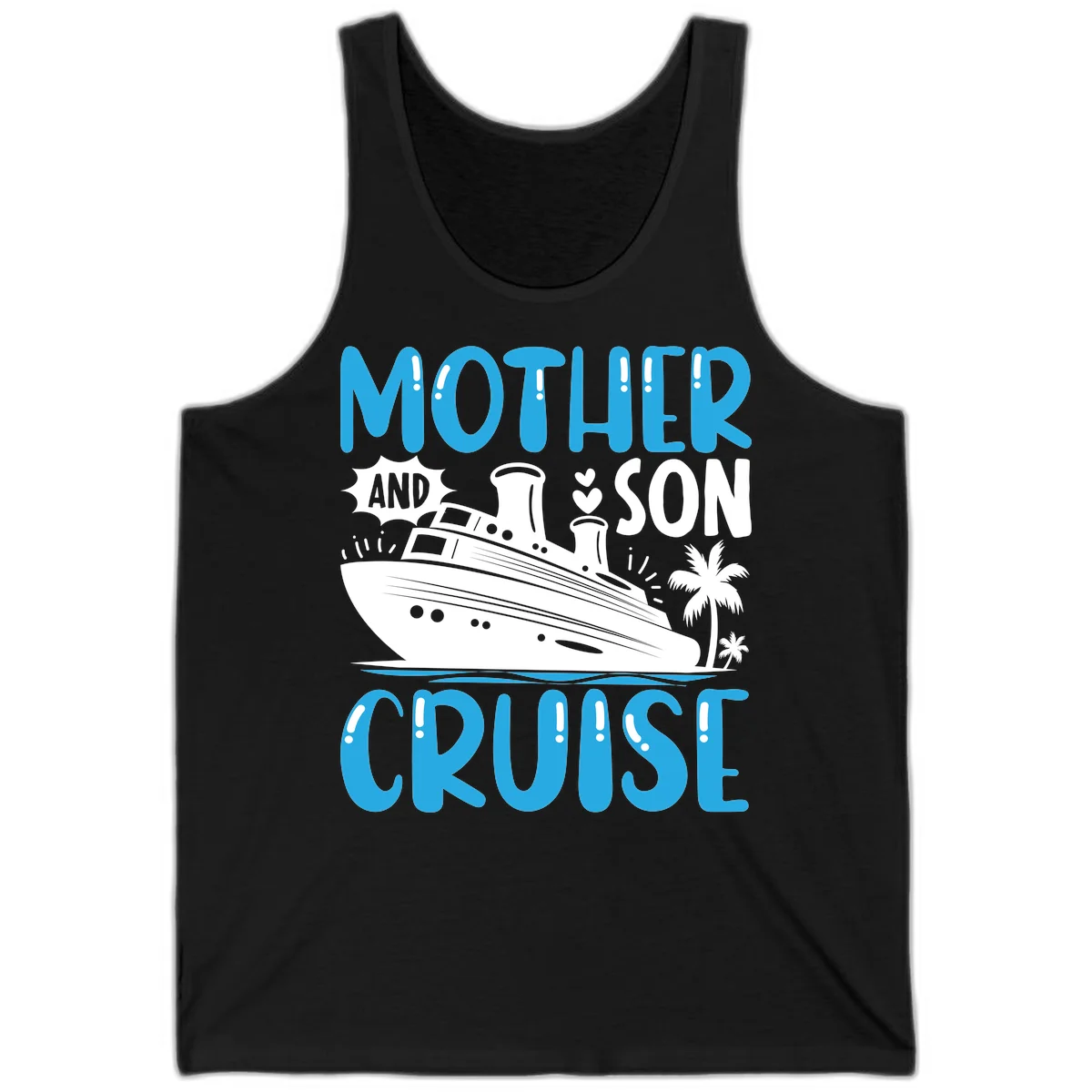 Mother And Son Cruise Matching Family Tank Top in Black