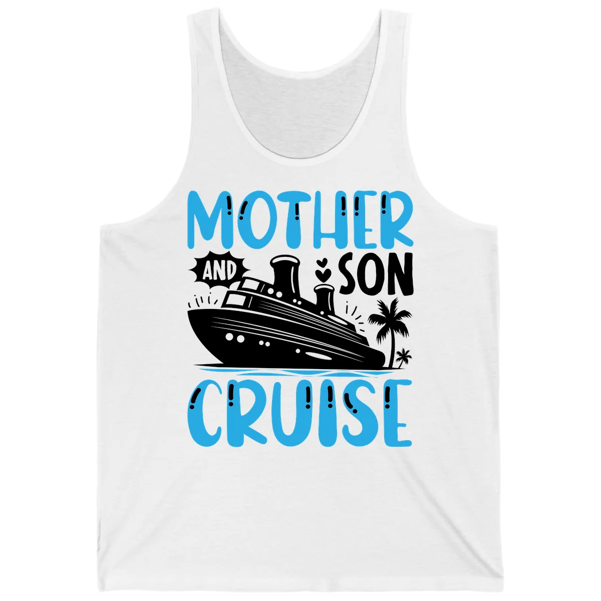 Mother And Son Cruise Matching Family Tank Top in White
