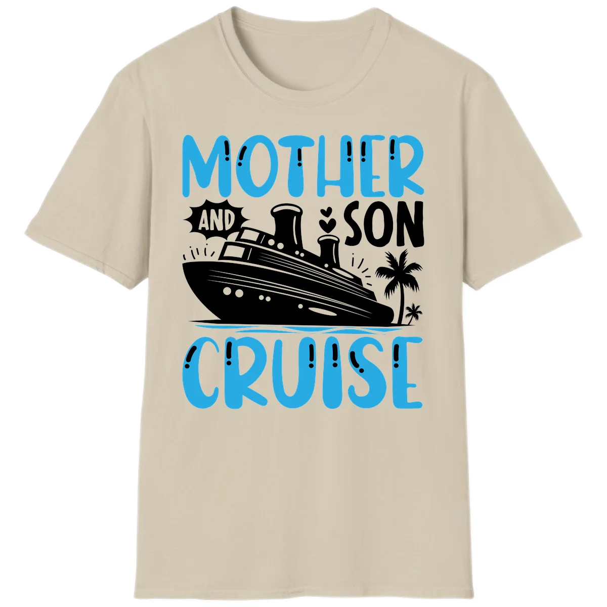 Mother And Son Cruise Vacation Matching Family T-Shirt in Sand