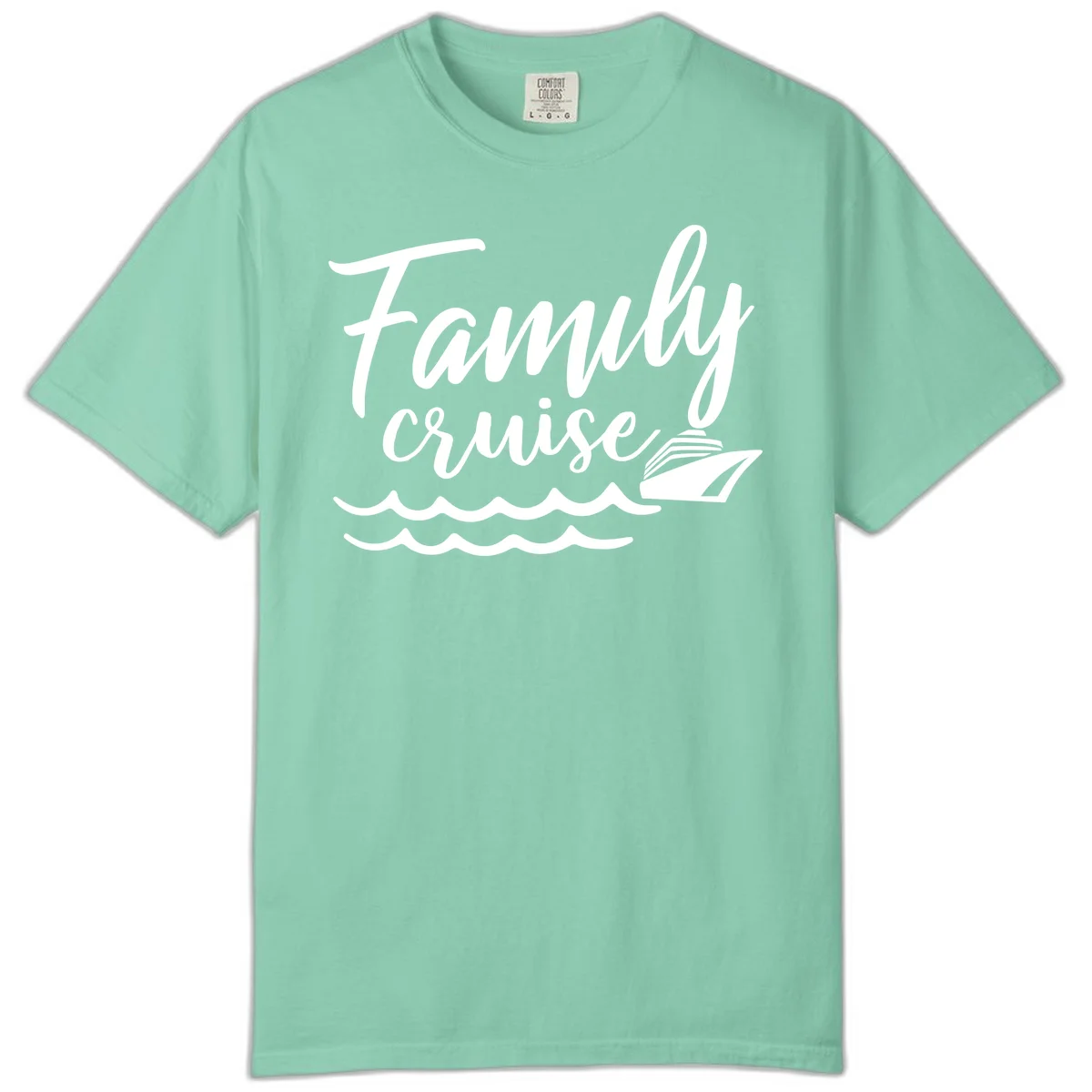 Family Cruise Adventure Comfort Color T-Shirt in Island Reef