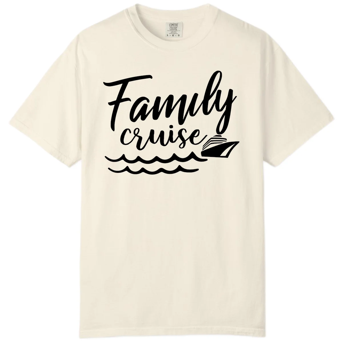 Family Cruise Adventure Comfort Color T-Shirt in Ivory