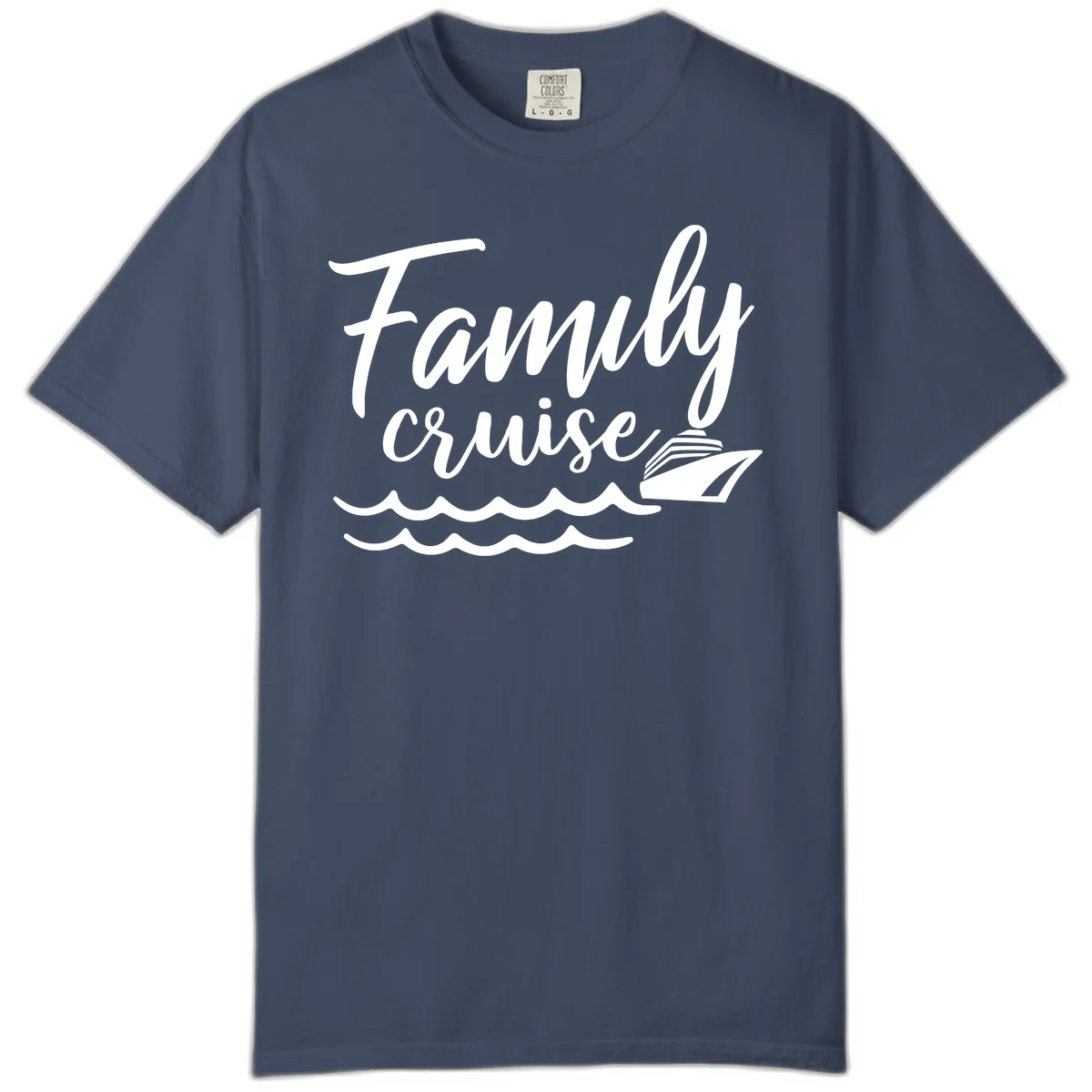 Family Cruise Adventure Comfort Color T-Shirt in Midnight