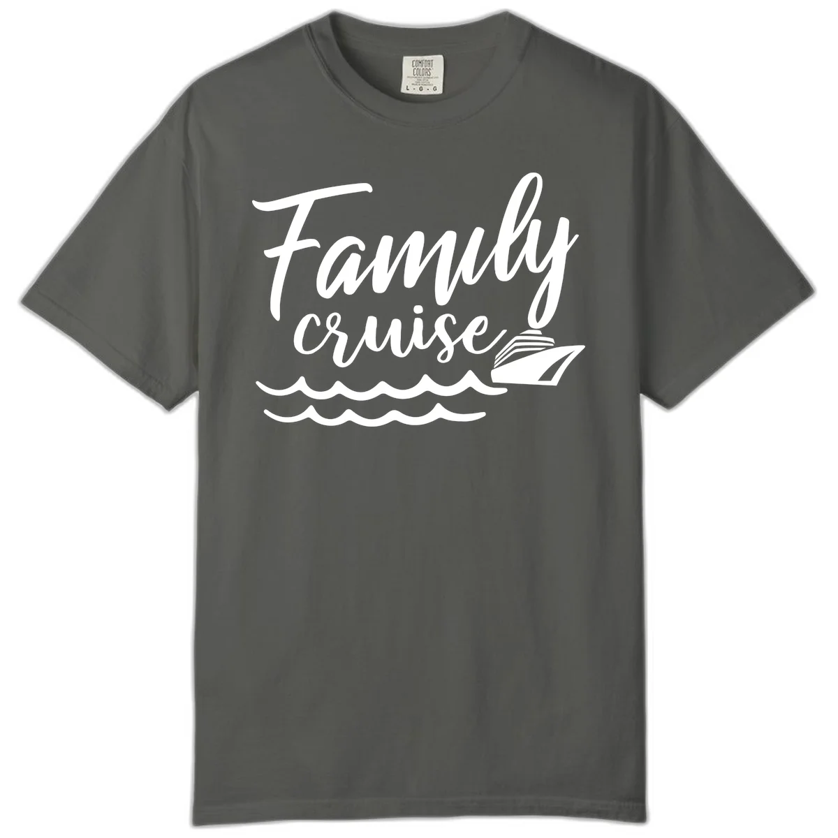 Family Cruise Adventure Comfort Color T-Shirt in Pepper