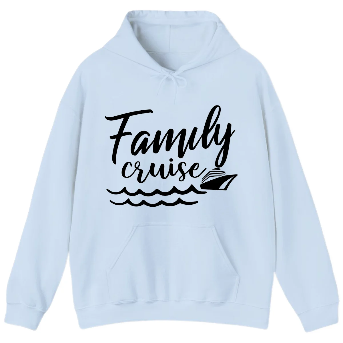 Family Cruise Adventure Hoodie in Light Blue