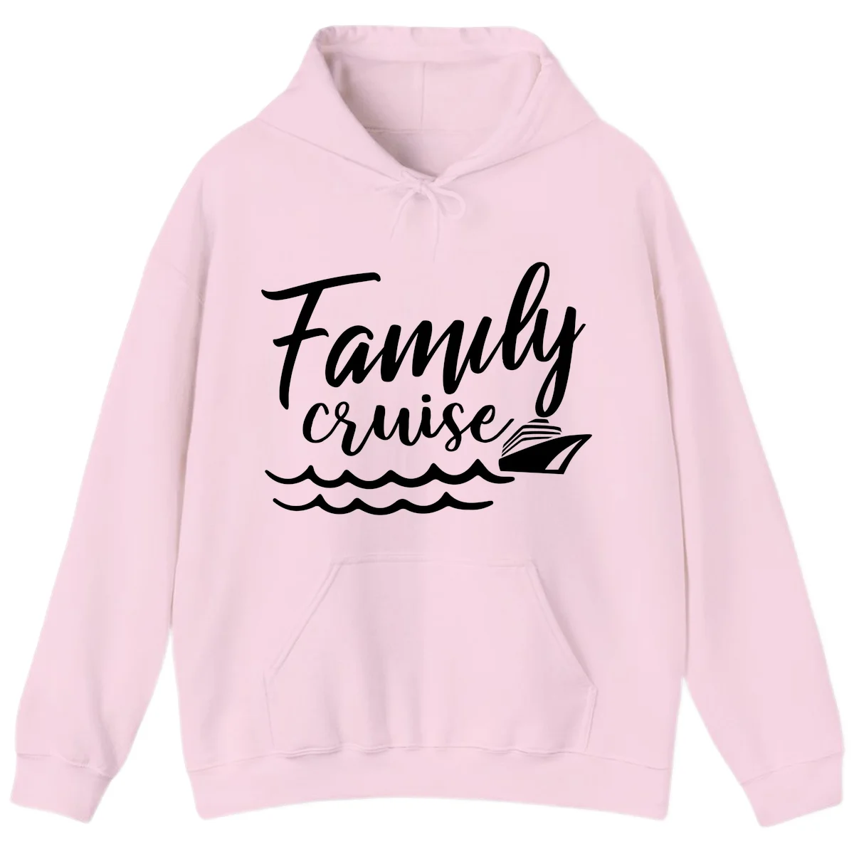 Family Cruise Adventure Hoodie in Light Pink