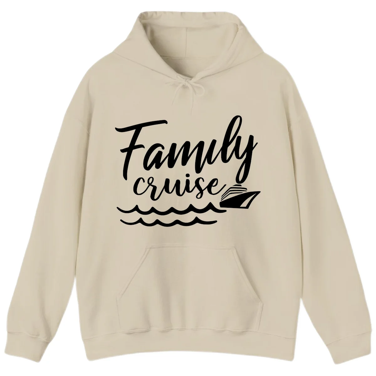 Family Cruise Adventure Hoodie in Sand