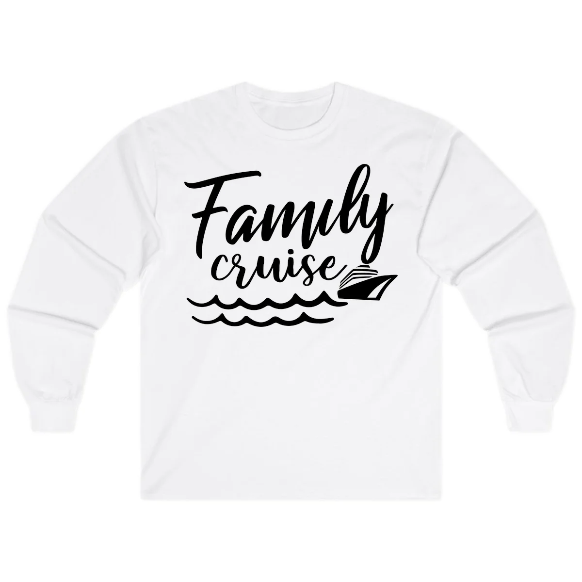 Family Cruise Adventure Long Sleeve Shirt in White