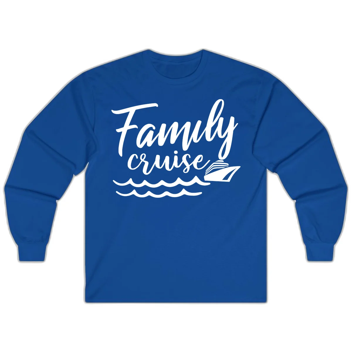 Family Cruise Adventure Long Sleeve Shirt in Royal