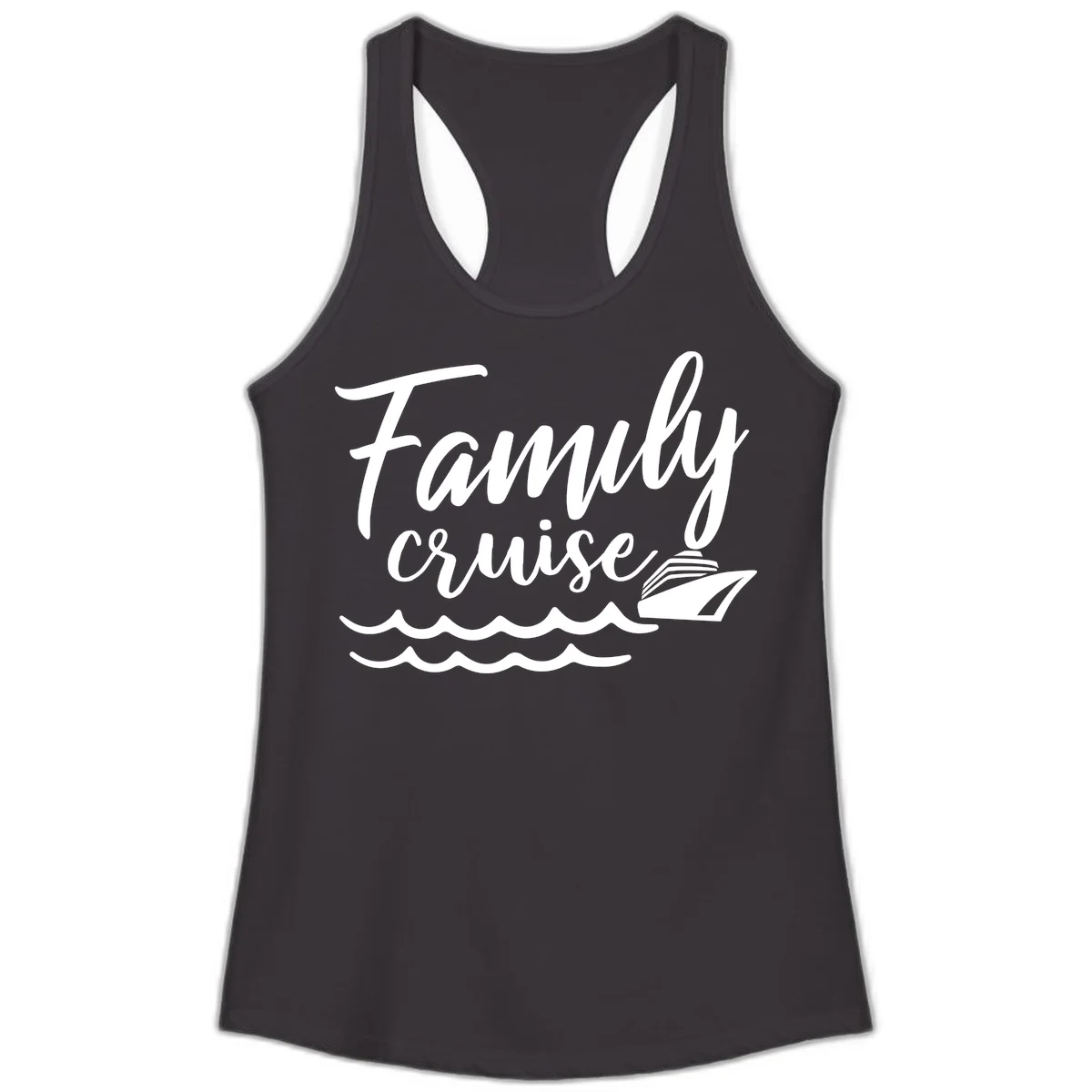 Family Cruise Adventure Ladies Tank Top in Black