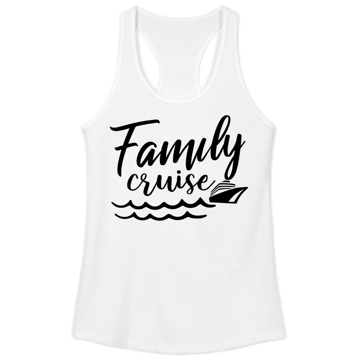 Family Cruise Adventure Ladies Tank Top in White