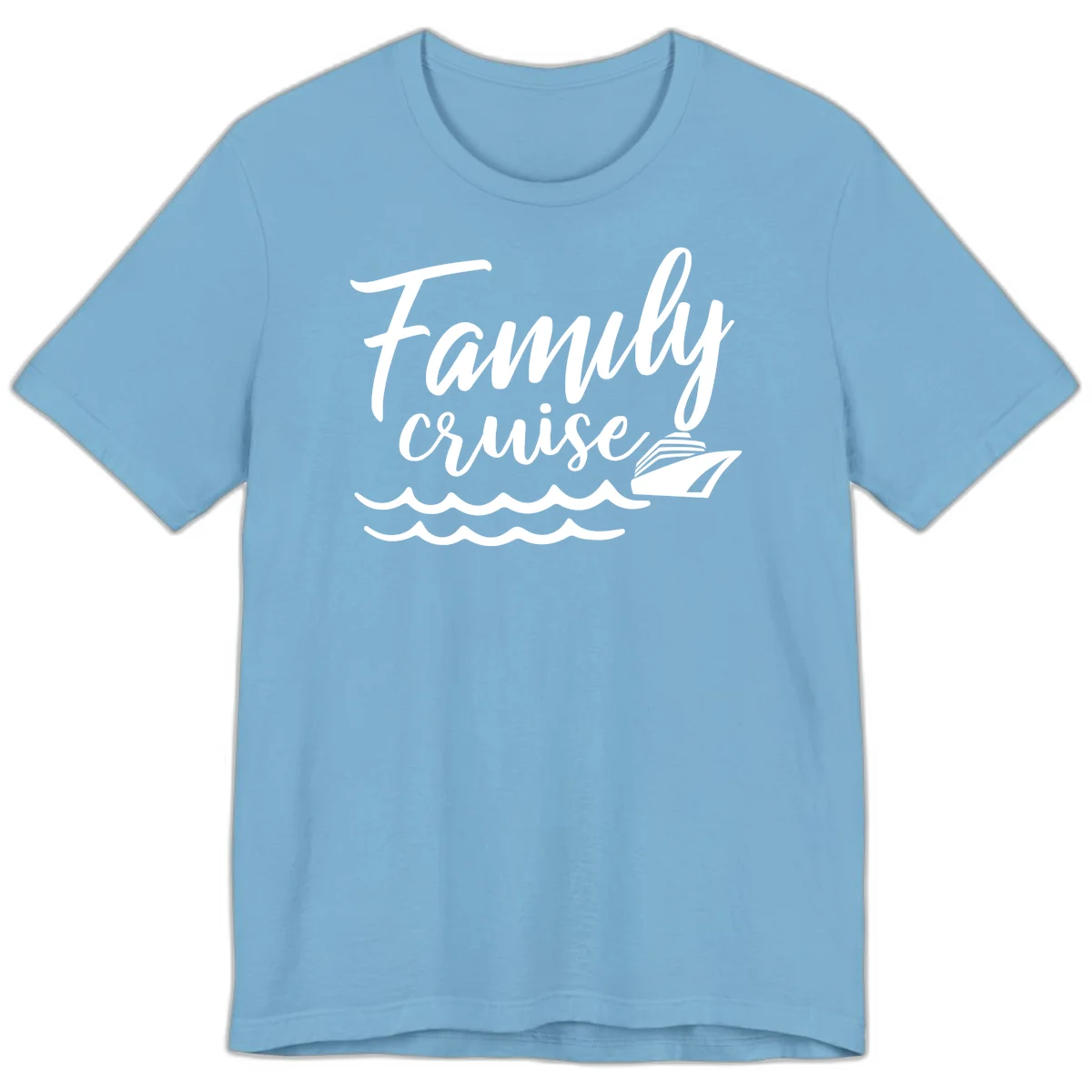 Family Cruise Adventure Premium T-Shirt in Ocean Blue