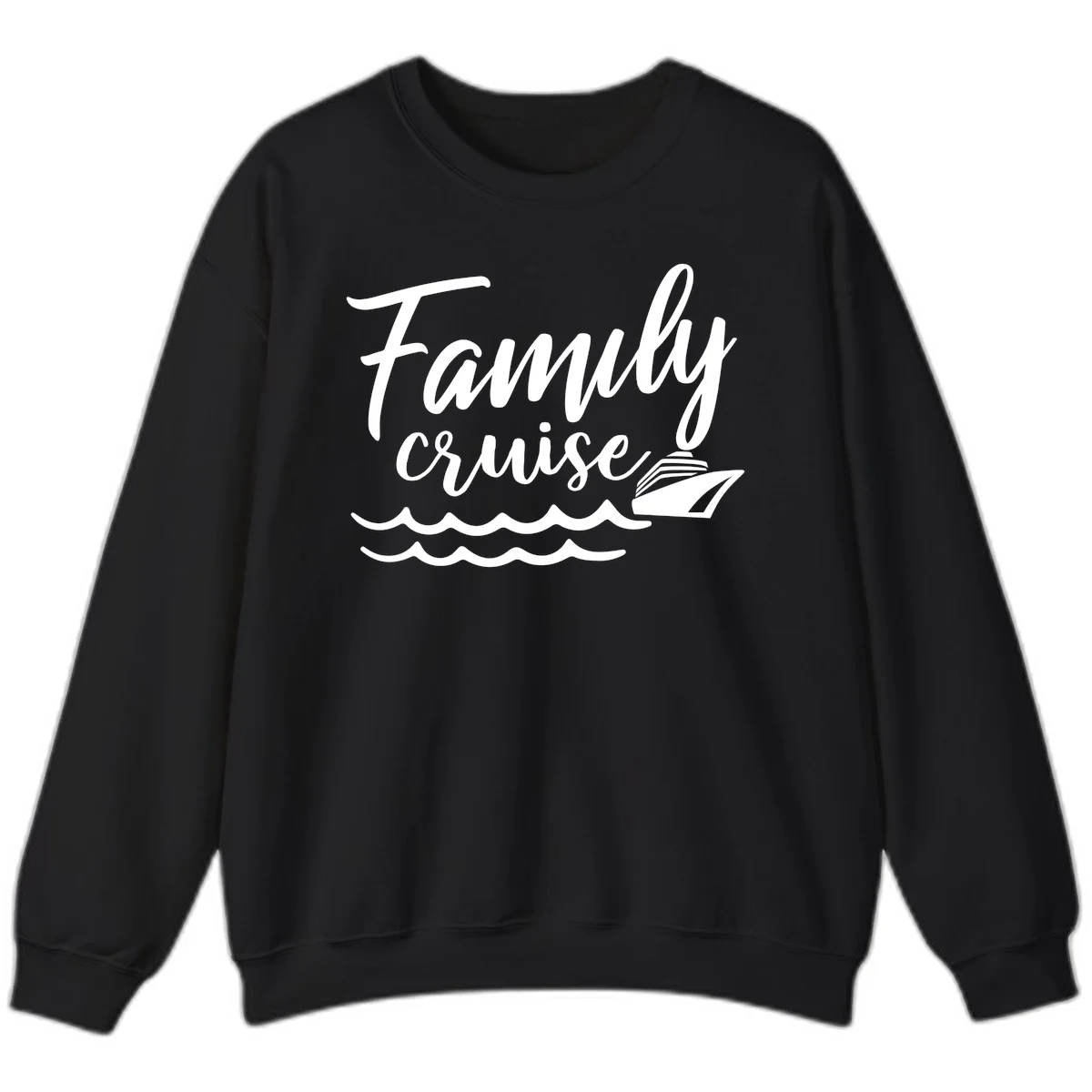 Family Cruise Adventure Sweatshirt in Black