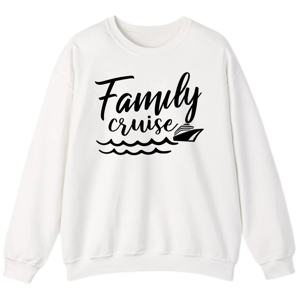 Family Cruise Adventure Sweatshirt in White