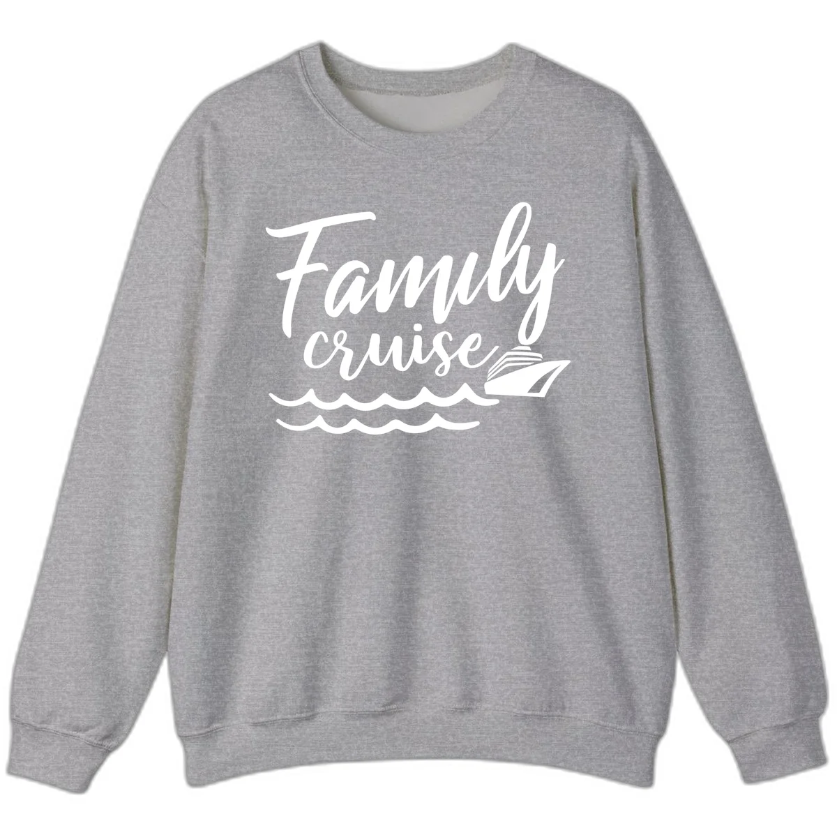 Family Cruise Adventure Sweatshirt in Sport Grey