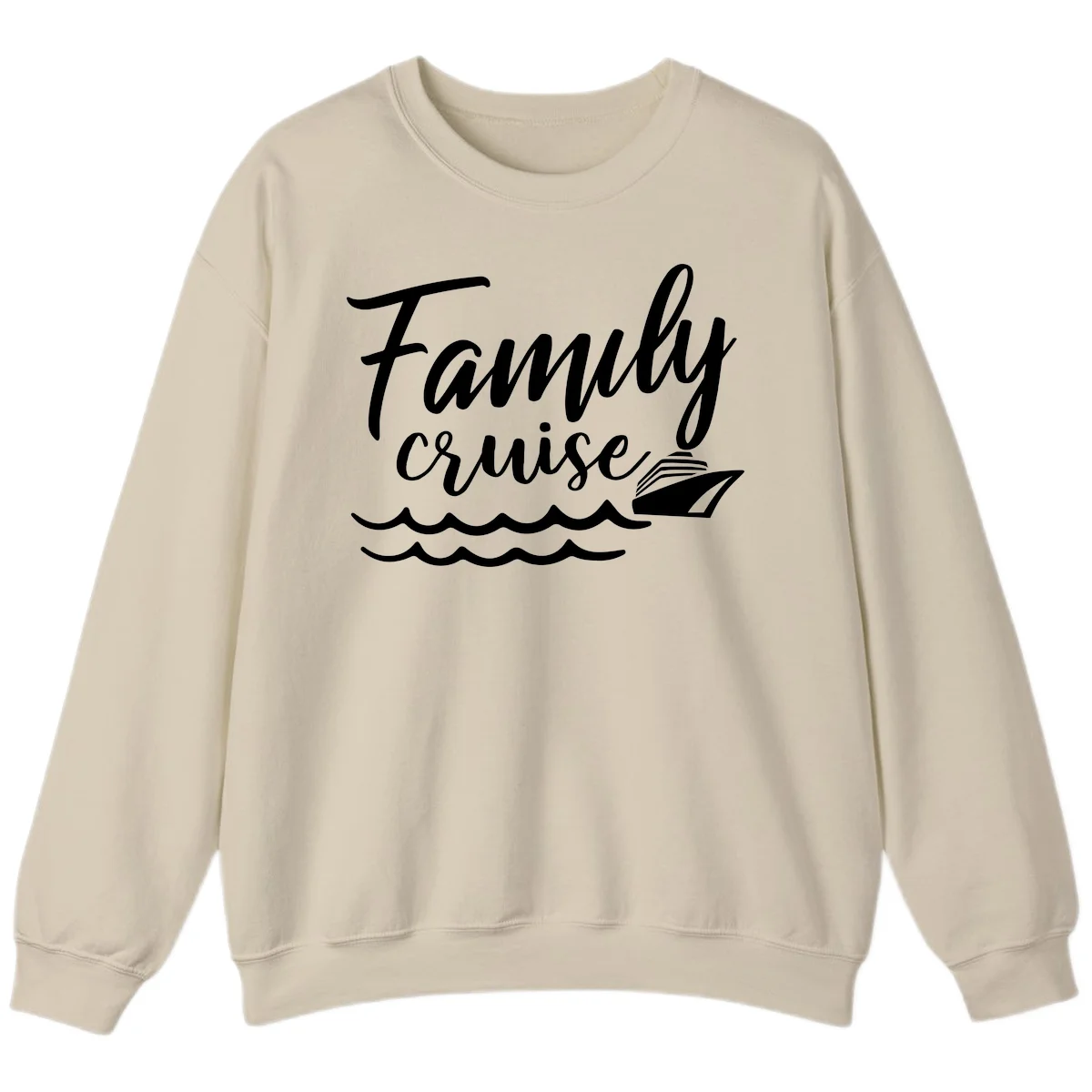 Family Cruise Adventure Sweatshirt in Sand