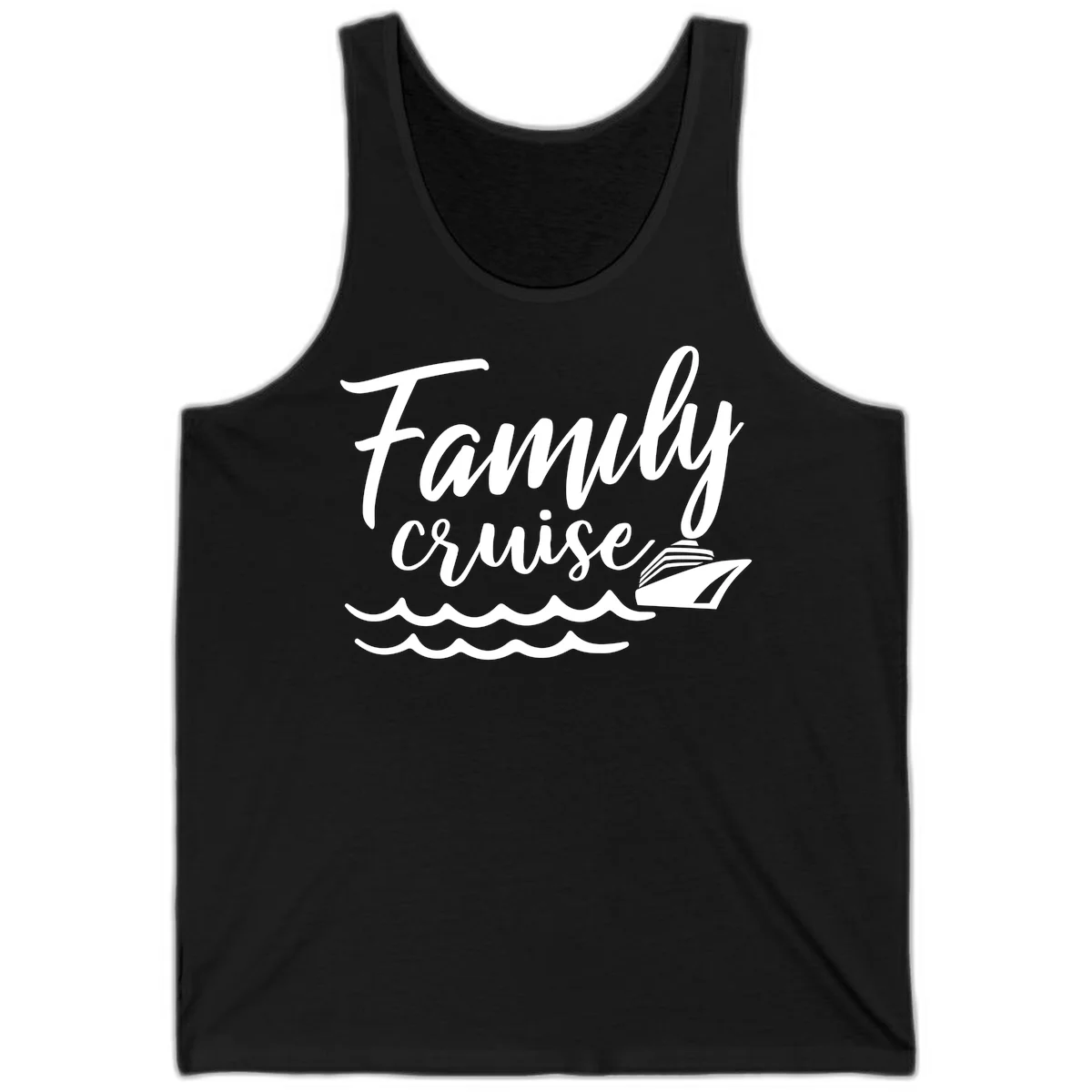 Family Cruise Adventure Tank Top in Black