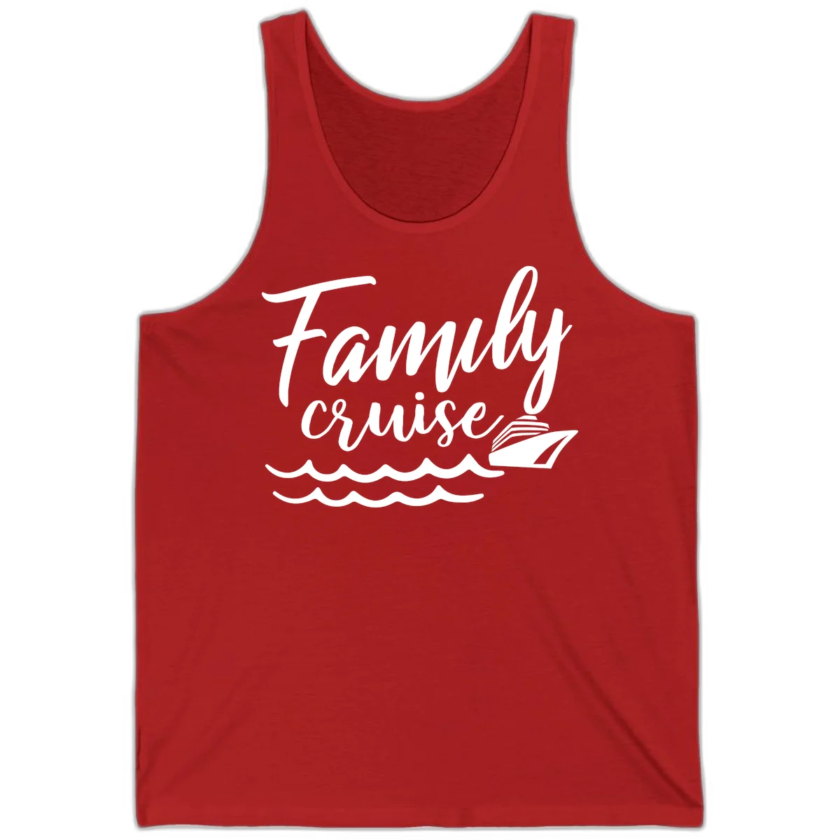 Family Cruise Adventure Tank Top in Red